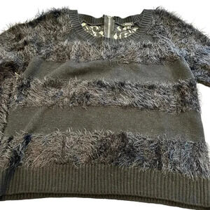 New Fuzzy XOXO black on black sweater size L